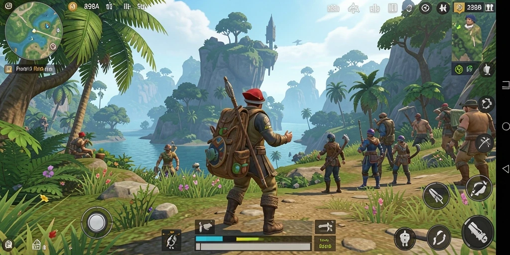 Tampilan gameplay <strong>898A</strong> yang memukau di dunia terbuka.