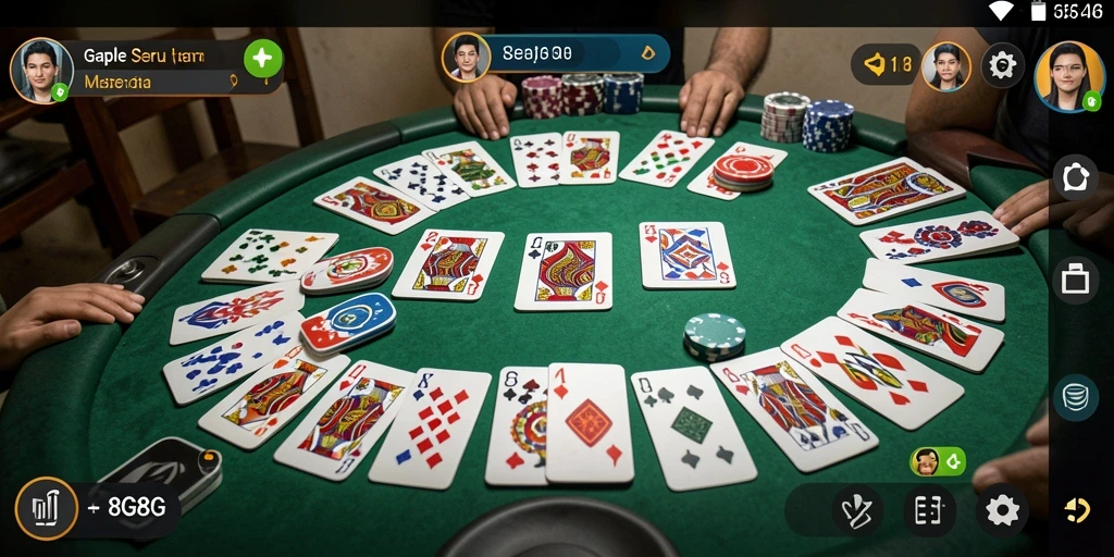 Tampilan gameplay Gaple yang menarik dan interaktif.