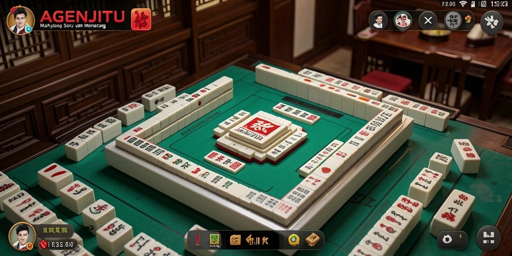 Tampilan gameplay menarik dari AGENJITU yang menampilkan Mahjong.