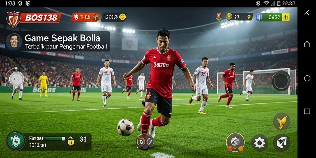 Tampilan gameplay menarik dari game sepak bola BOS138.