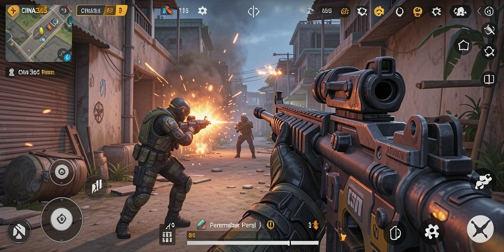 Tangkapan layar dari gameplay intens CINA365 yang menarik.