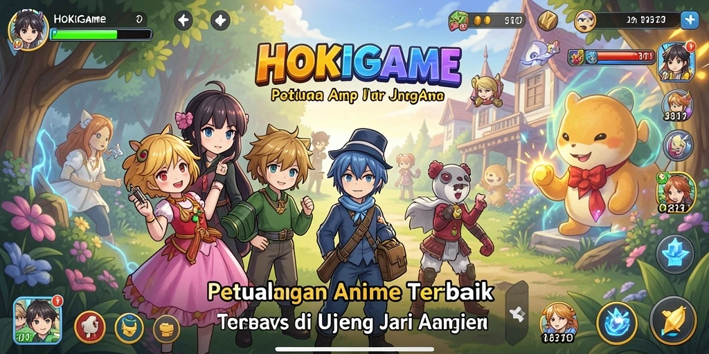 Tangkapan layar menggambarkan aksi seru dalam HOKIGAME.