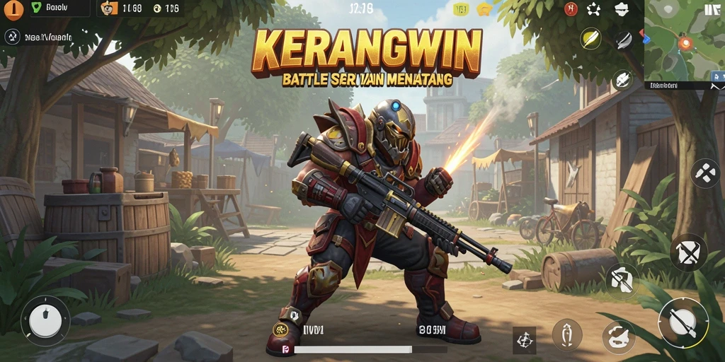 Tampilan gameplay KERANGWIN yang menegangkan dan seru.