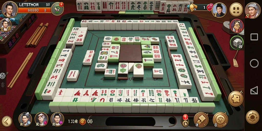 Screenshot LETSTHOR menampilkan keseruan bermain Mahjong.