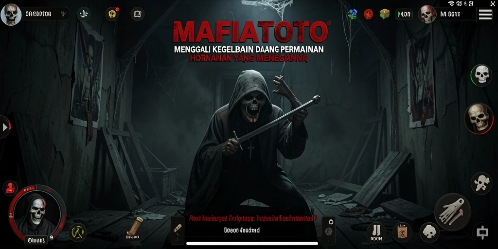 Screenshot gameplay MAFIATOTO dengan suasana Horror yang mencekam.