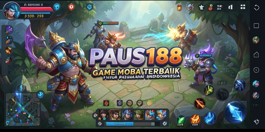 Screenshot PAUS188 menampilkan momen intens pertempuran MOBA.