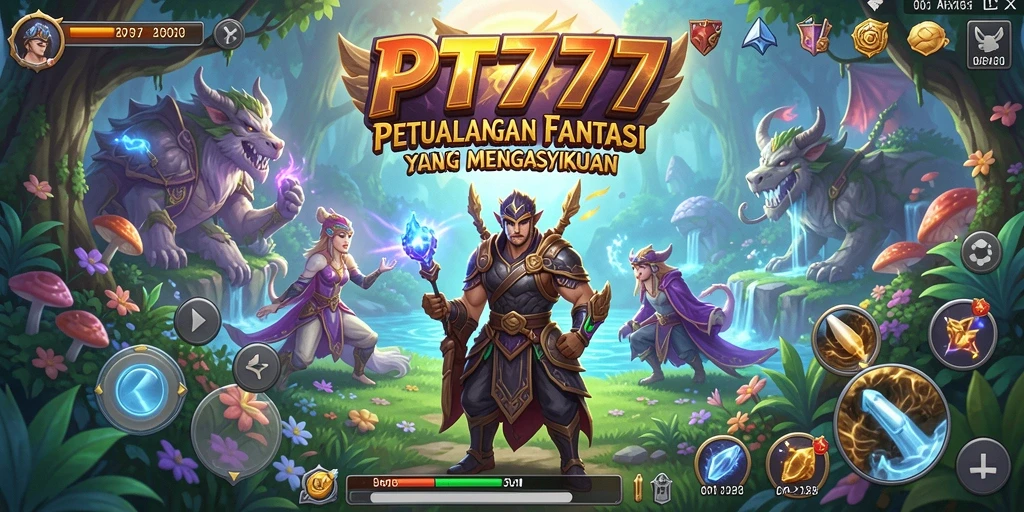 Tampilan gameplay RPG PT777 dengan pertempuran epik.