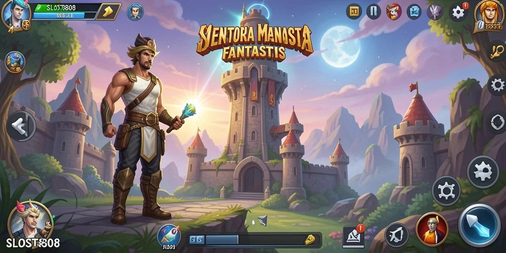 Tampilan gameplay menarik dari SLOST8808 dalam genre Tower Defense.